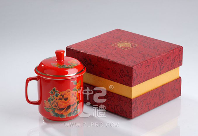中国红牡丹单杯